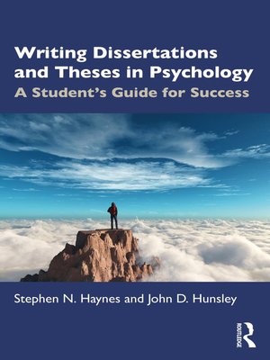 cover image of Writing Dissertations and Theses in Psychology